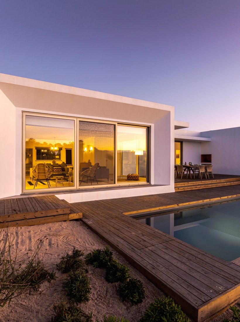 Modern villa with pool and deck